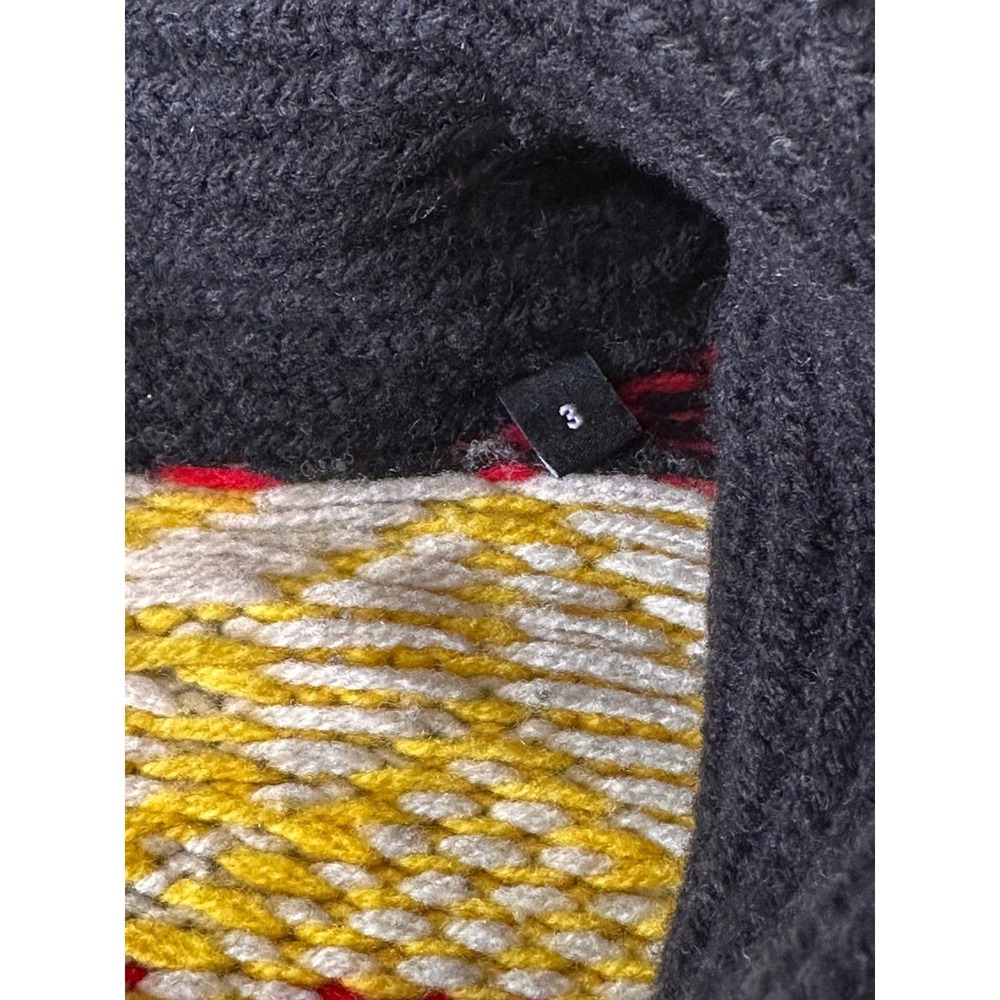 The Kooples Men's Fair Isle Shawl Collar Cardigan Black Patterned Knit - Picture 7 of 13